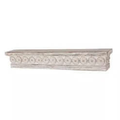 Kirklands Home Ornate Farmhouse Wooden Wall Shelf, 36 in. Outlet