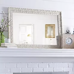 Kirklands Home Ornate Ivory Wall Mirror, 31x43 in. Online