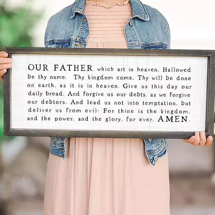 Kirklands Home Our Father Framed Wall Plaque Sale