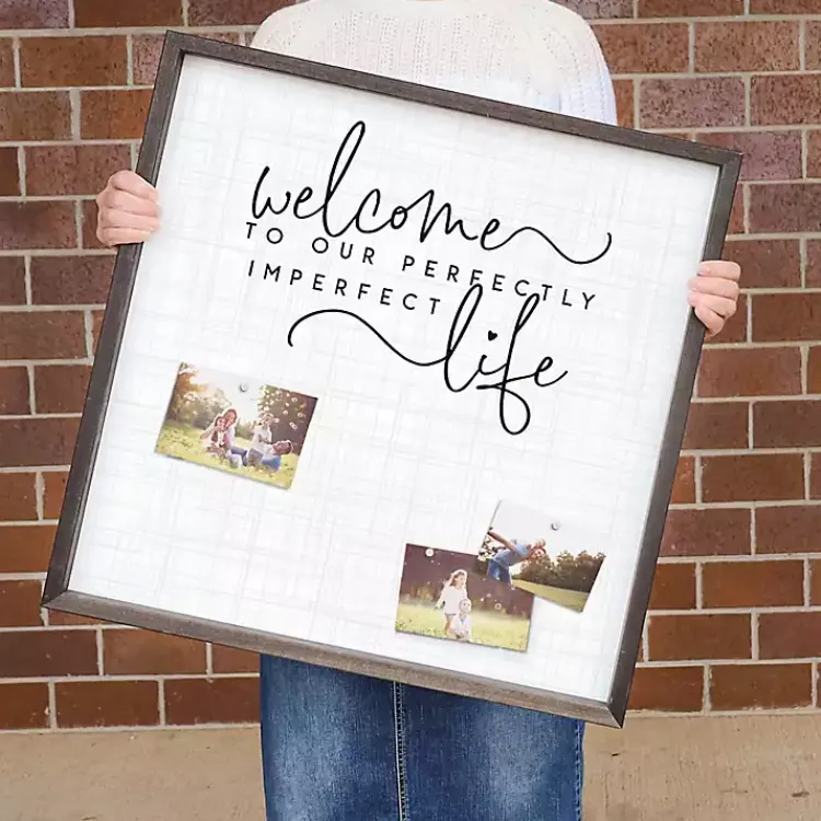 Memo & Chalkboards>Kirklands Home Our Perfectly Imperfect Life Framed Pinboard