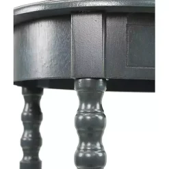 Kirklands Home Oval Antique Navy Accent Table Blue Best