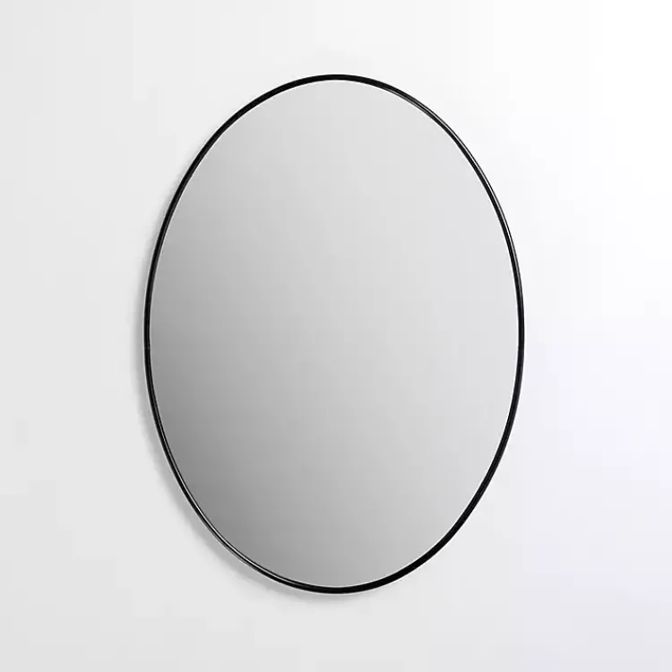 Kirklands Home Oval Black Nouveau Linear Wall Mirror Best