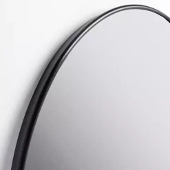 Kirklands Home Oval Black Nouveau Linear Wall Mirror Best