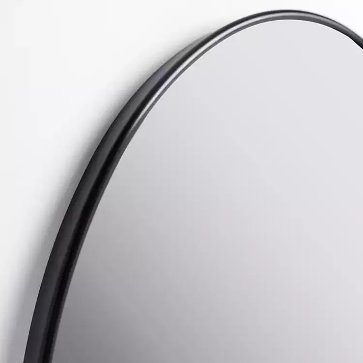 Kirklands Home Oval Black Nouveau Linear Wall Mirror Best