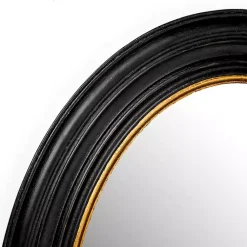 Kirklands Home Oval Bodiford Black and Gold Wall Mirror Hot