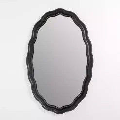 Kirklands Home Oval Catorina Black Wavy Wall Mirror Discount