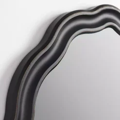 Kirklands Home Oval Catorina Black Wavy Wall Mirror Discount