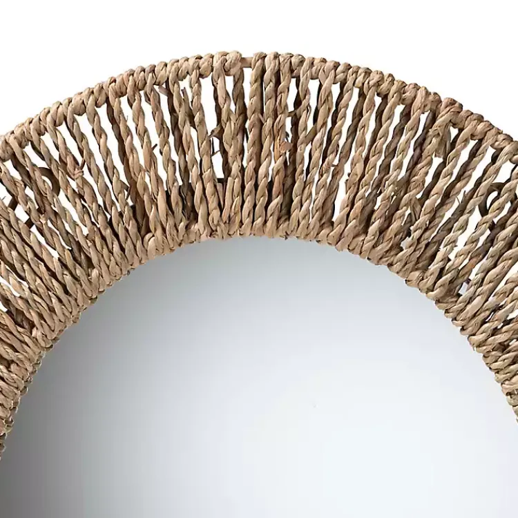 Kirklands Home Oval Elwyn Seagrass Wall Mirror Clearance