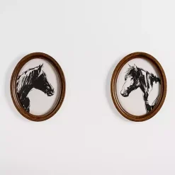 Kirklands Home Oval Horse Portrait Framed Art Prints, Set of 2 Sale