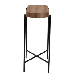 Kirklands Home Oval Light Wood X Base Console Table Brown Clearance