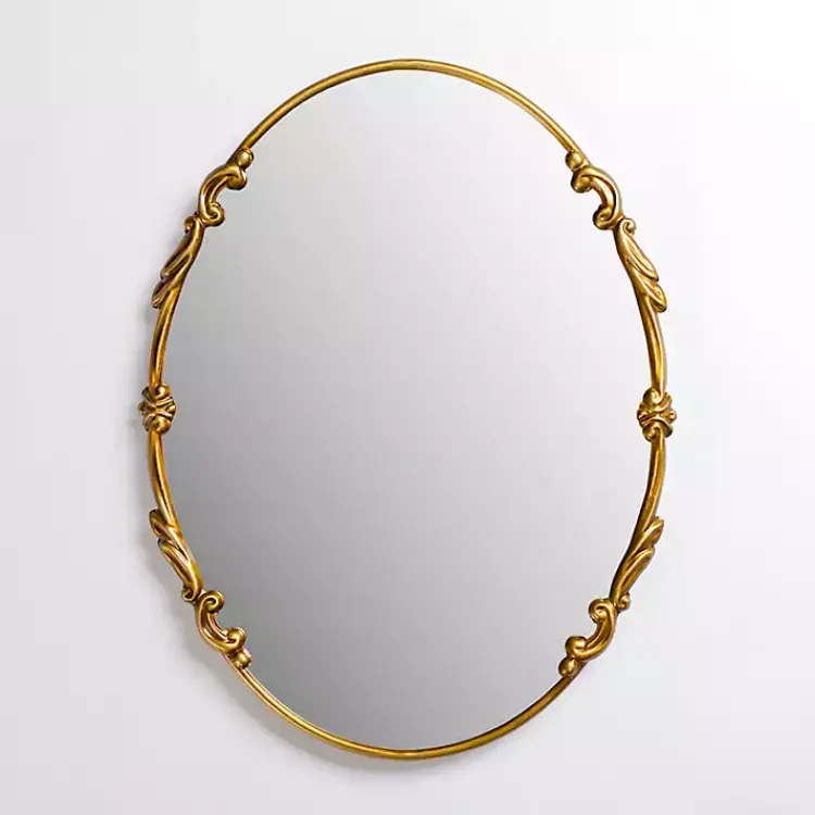 Kirklands Home Oval Louisa Gold Wall Mirror Best
