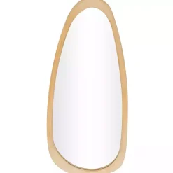 Kirklands Home Oval Natural Wood Wall Mirror New
