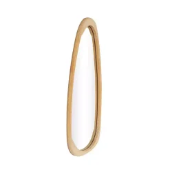 Kirklands Home Oval Natural Wood Wall Mirror New