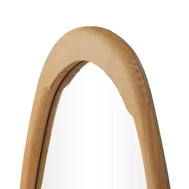 Kirklands Home Oval Natural Wood Wall Mirror New