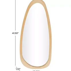 Kirklands Home Oval Natural Wood Wall Mirror New