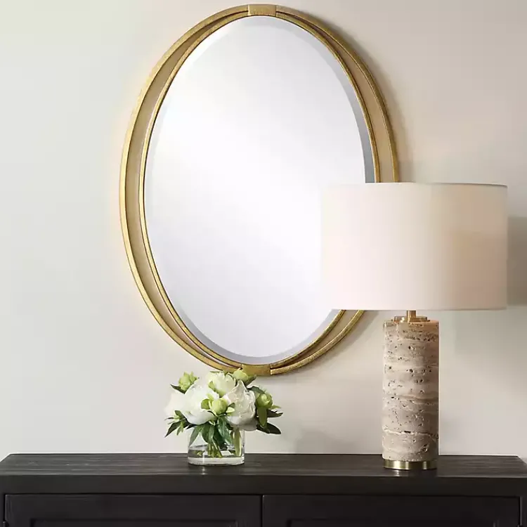 Kirklands Home Oval Rhodes Gold Wall Mirror Hot