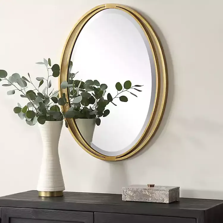 Kirklands Home Oval Rhodes Gold Wall Mirror Hot