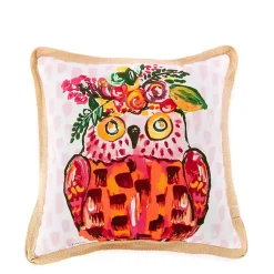 Kirklands Home Owl Be There Jute Trim Outdoor Pillow Outlet