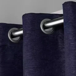 Kirklands Home Oxford Navy Thermal Curtain Panel Set, 96 in. Blue Online