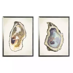 Kirklands Home Oyster Shells Framed Art Prints, Set of 2 Clearance