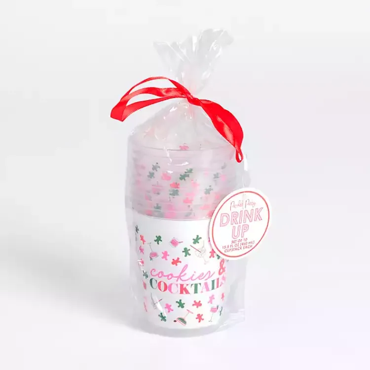 Kirklands Home Packed Party Cookies & Cocktails 10-pc. Cup Set Best