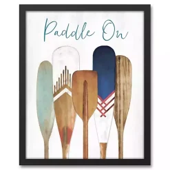 Kirklands Home Paddle On Framed Canvas Art Print Multi New