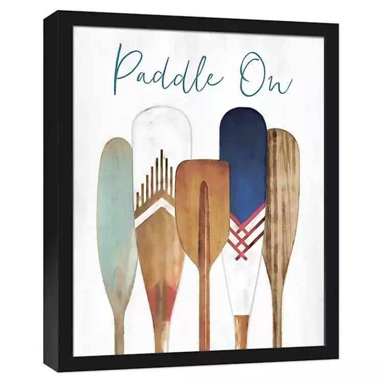 Kirklands Home Paddle On Framed Canvas Art Print Multi New