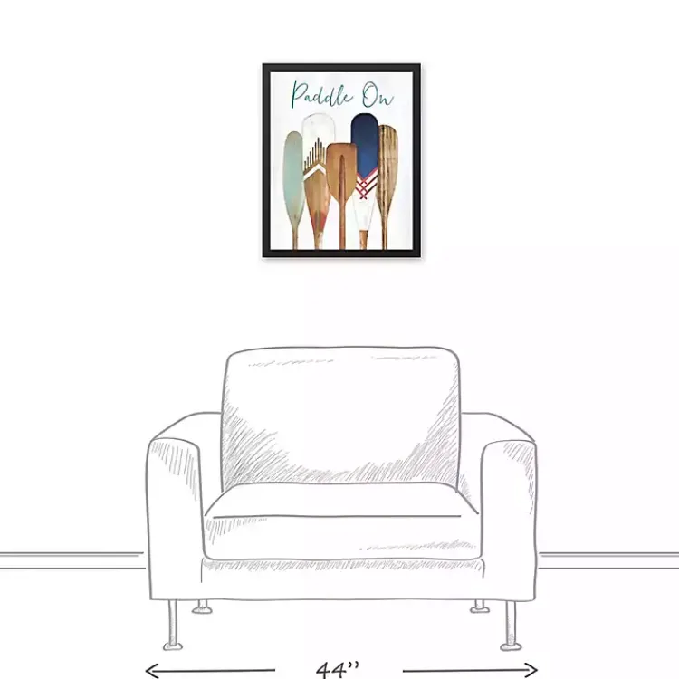 Kirklands Home Paddle On Framed Canvas Art Print Multi New