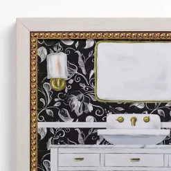 Kirklands Home Paisley Bathroom Sink Framed Art Print Sale
