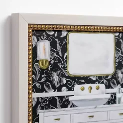Kirklands Home Paisley Bathroom Sink Framed Art Print Sale