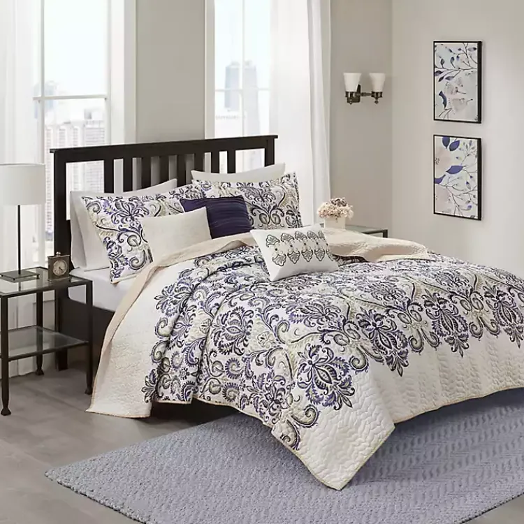 Kirklands Home Paisley California King 6-pc. Coverlet Set New