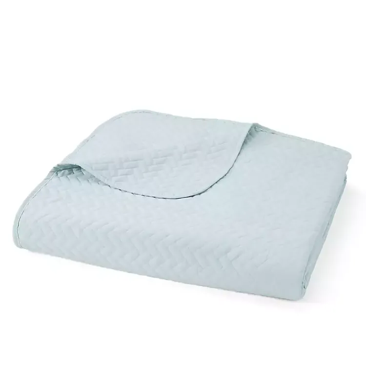 Kirklands Home Pale Herring 3-pc. King Quilted Coverlet Set Blue Discount