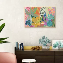 Kirklands Home Palm Heaven Framed Canvas Art Print Multi Clearance