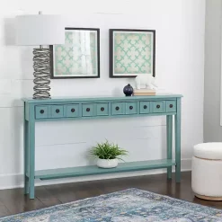 Kirklands Home Paloma Teal 4-Drawer Console Table Green Online