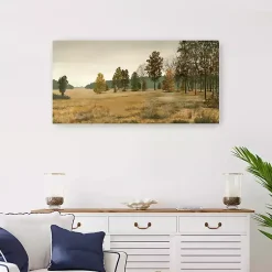 Kirklands Home Panorama Tree Landscape Canvas Art Print Green New