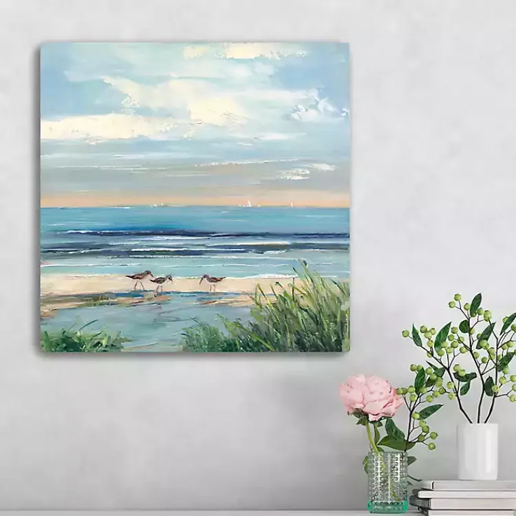 Kirklands Home Paradise Beach Canvas Art Print, 20x20 in. Blue Best