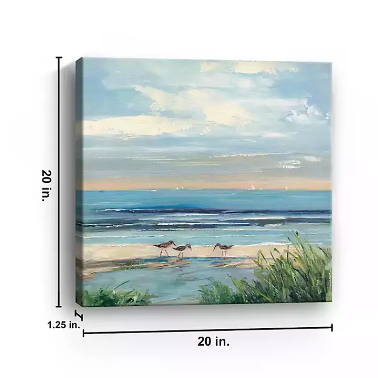 Kirklands Home Paradise Beach Canvas Art Print, 20x20 in. Blue Best