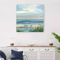 Kirklands Home Paradise Beach Canvas Art Print, 30x30 in. Blue Best