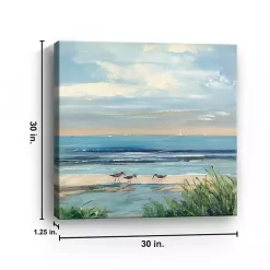 Kirklands Home Paradise Beach Canvas Art Print, 30x30 in. Blue Best