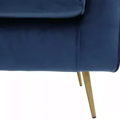 Kirklands Home Parisian Velvet Lana Accent Chair Blue Clearance