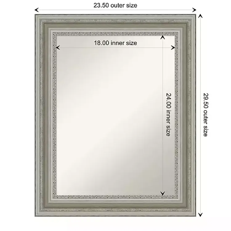 Kirklands Home Parlor Silver Framed Wall Mirror New