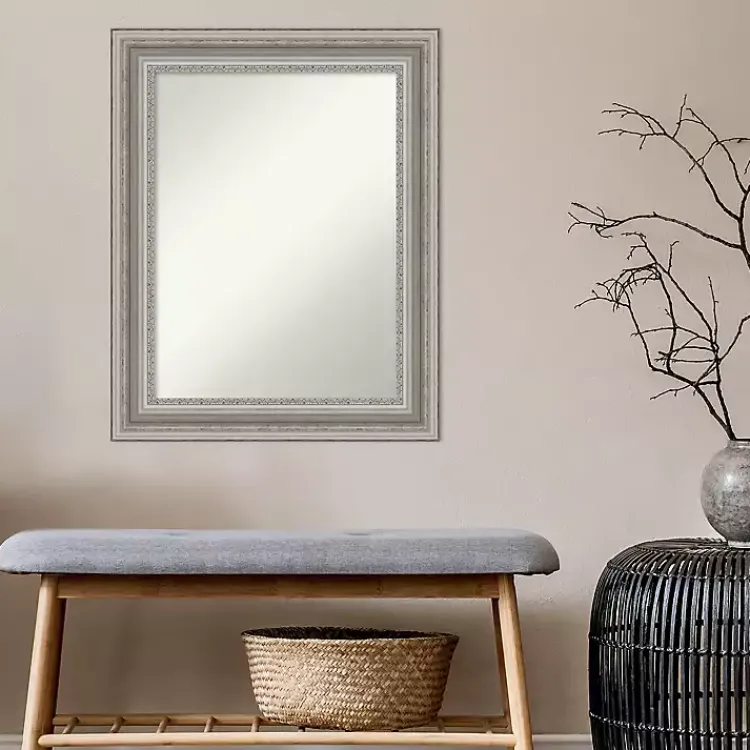 Kirklands Home Parlor Silver Framed Wall Mirror New