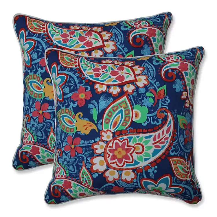 Kirklands Home Party Paisley Outdoor Pillows, Set of 2 Best
