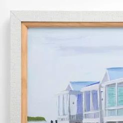 Kirklands Home Pastel Beach Houses Framed Art Print