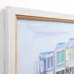 Kirklands Home Pastel Beach Houses Framed Art Print