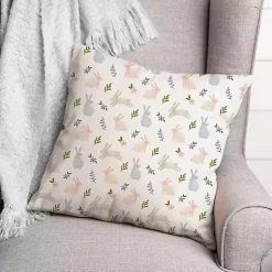 Pillows>Kirklands Home Pastel Botanical Bunnies Indoor/Outdoor Pillow