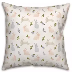 Pillows>Kirklands Home Pastel Botanical Bunnies Indoor/Outdoor Pillow