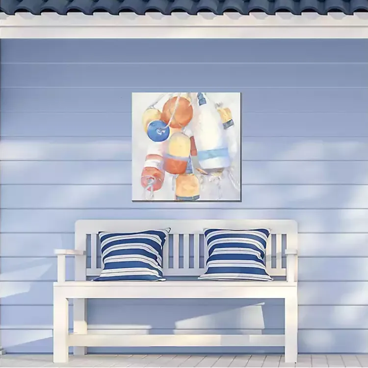 Kirklands Home Pastel Buoys Outdoor Canvas Art Print Sale
