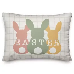 Easter Decorations>Kirklands Home Pastel Easter Bunny Lineup Outdoor Throw Pillow