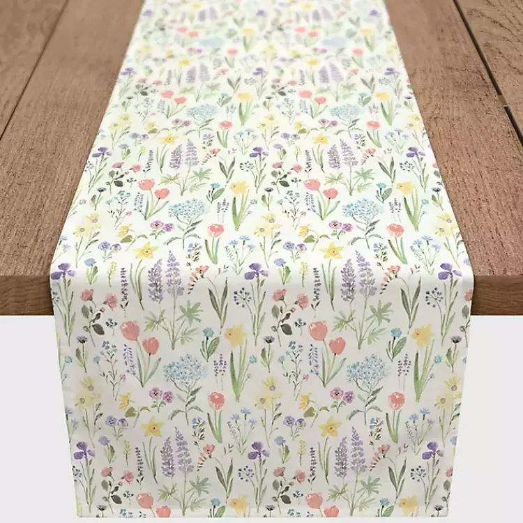Kirklands Home Pastel Floral Stems Table Runner, 72 in. Multi Discount